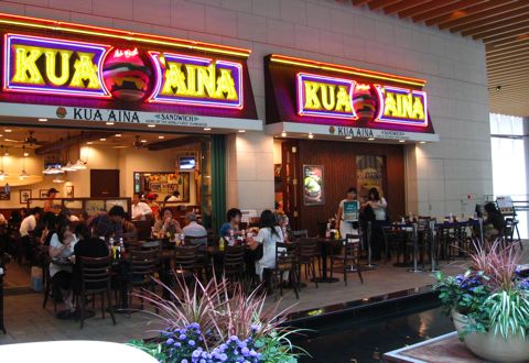 'Kua Aina on the 5th floor of the Marunouchi building'