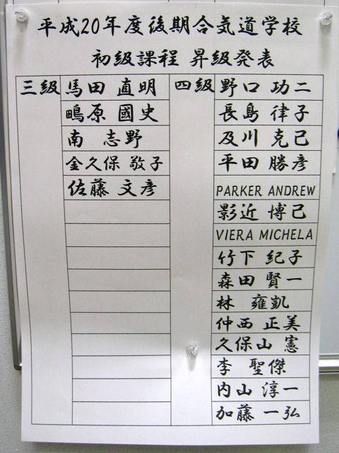 '4th Kyuu, my first grading, 2009'