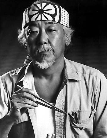 'Pat Morita as Mr Miyagi in Karate Kid (photo courtesy of wikipedia)'