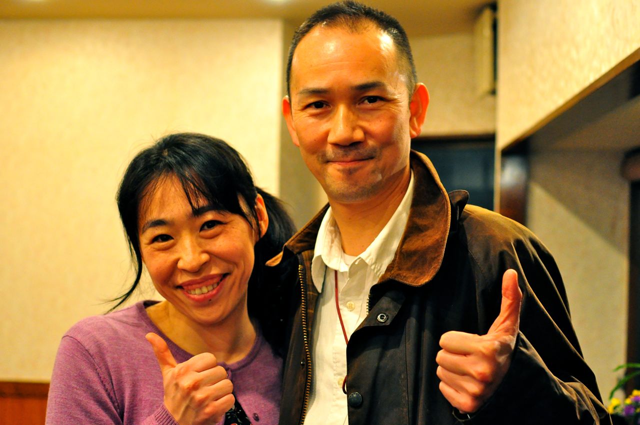 'Takeshita san with her uke Watanabe san.'