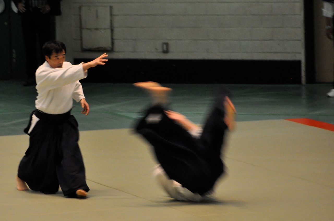 'Kobayashi Sensei in the 49th All Japan Aikido Demonstration.'