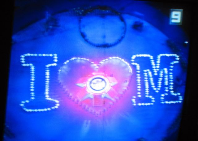 'I ♡ M - an image from the Commonwealth Games closing ceremony'